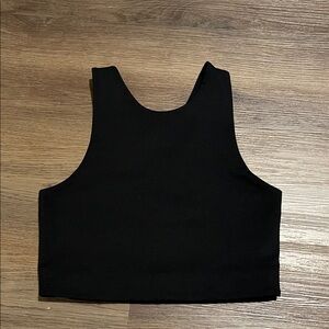 Girlfriend collective black sports bra cropped tank dylan